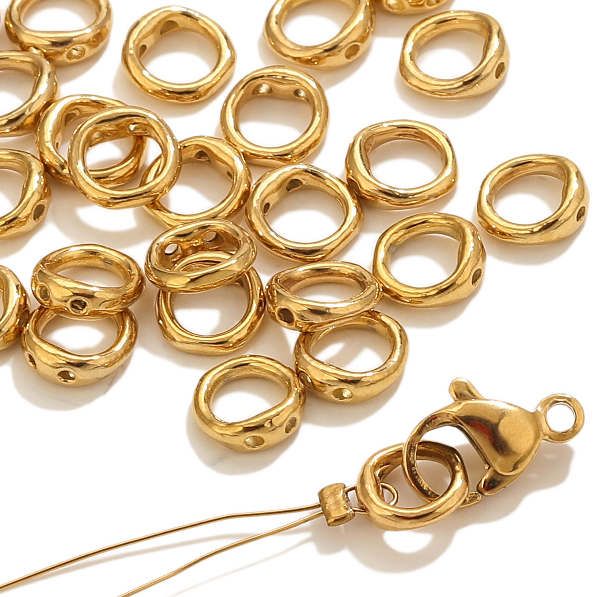Jewelry Making Metals - 20개 스테인리스 스틸 클래스프 엔드 커넥터