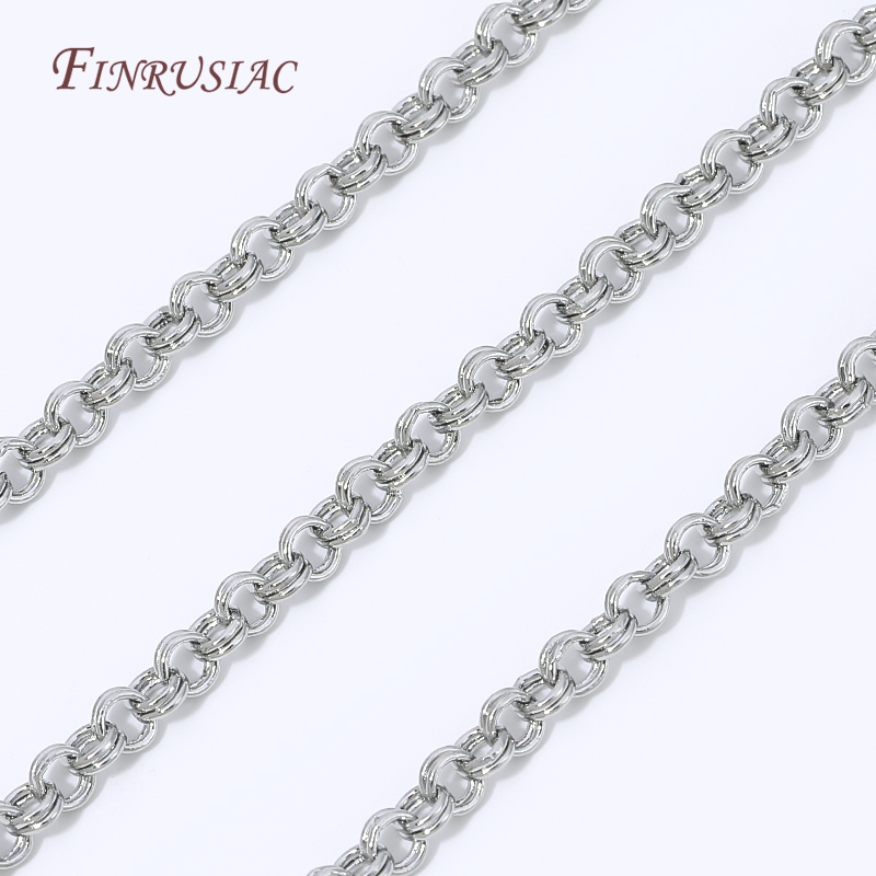 Chain Roll Cable - 18K 금 도금된 황동 O링 체인