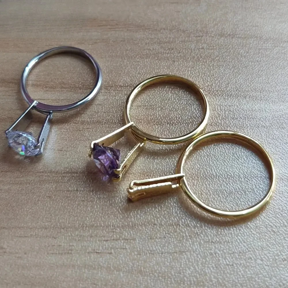 Jewelry Making At Home - 조절 가능한 4발톱 보석 핀셋, 둥근