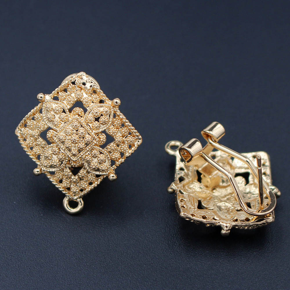 Jewelry Making Dubai - 루프 행어 중공 사각형 모양 베이스