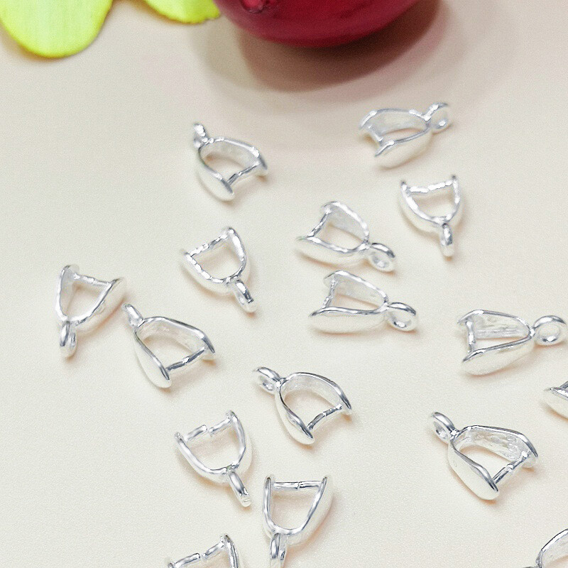 Jewelry Making Stones - 50개 실버 도금 커넥터 핀치 베일