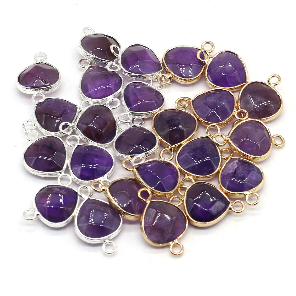 Jewelry Making Stones - 2pcs 천연 돌 커넥터 DIY 여성을위한