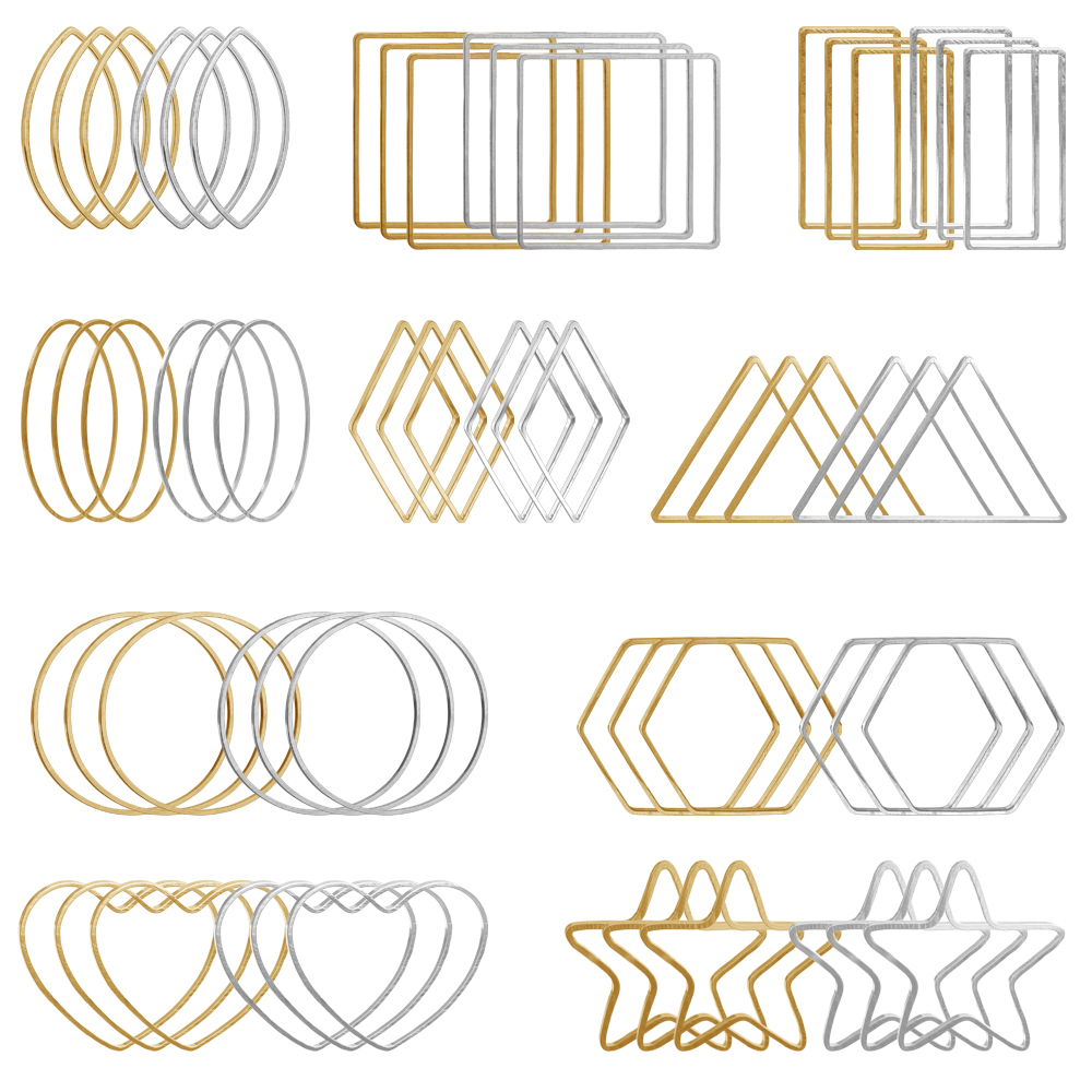 Jewelry Making Gold - 20Pcs 골드 실버 할로우 프레임 베젤