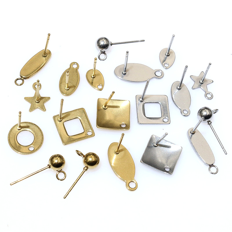 Jewelry Making Metals - 20pcs 스테인레스 스틸 공예 귀걸이 스터드