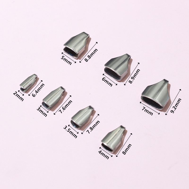 100pcs 스테인레스 스틸 2-7mm 플랫 코드 크림 - Jewelry Making Equipment 리뷰 및 가격