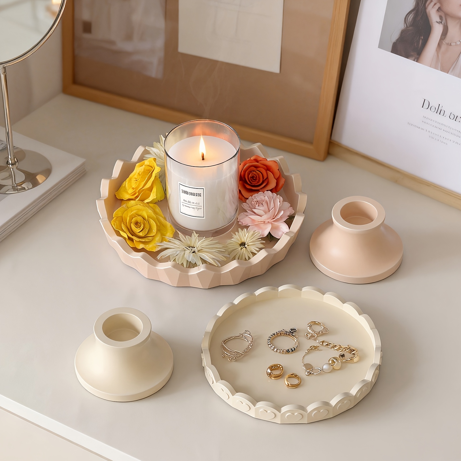 2개 실리콘 트레이 몰드 세트, 석고 및 콘크리트 공예 - Jewelry Making Online 리뷰 및 가격