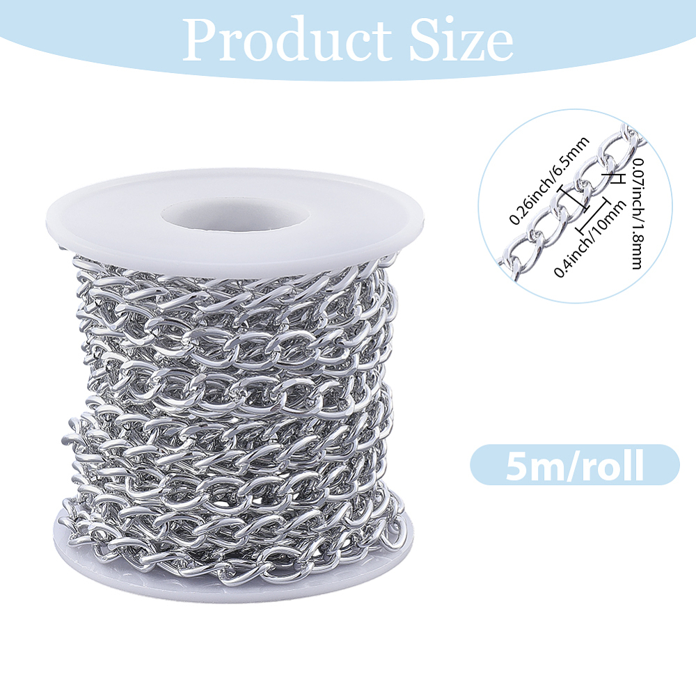 16.4피트 알루미늄 커브 체인 10x6.5mm 실버  - Chain Roll Cable 리뷰 및 가격