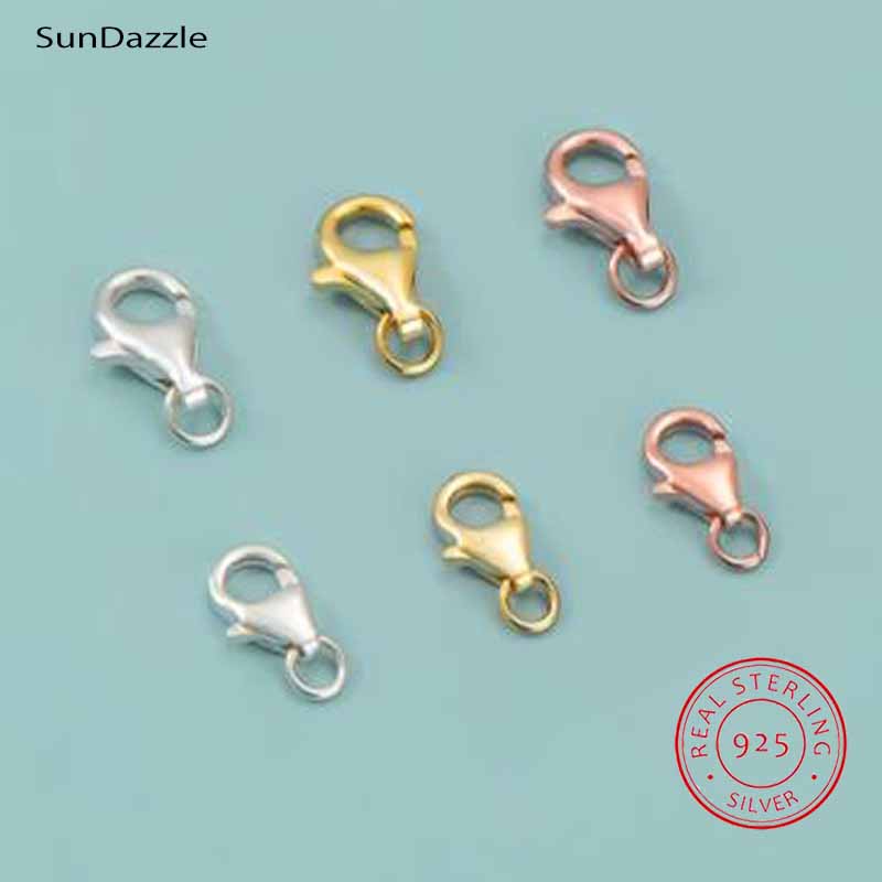2개 진짜 순은 925 스털링 실버 랍스터 버클 클라스 - Jewelry Making Gold 리뷰 및 가격