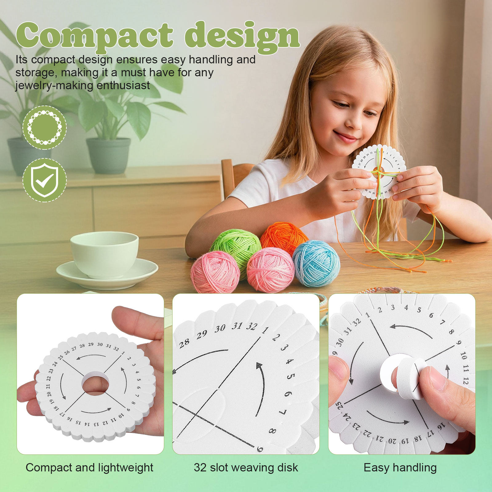 32개 슬롯이 있는 팔찌 뜨개질 디스크, EVA 폼 소 - Jewelry Making Board 리뷰 및 가격