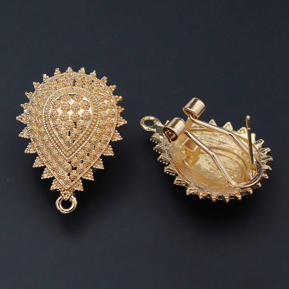 10쌍 귀걸이 포스트, 루프형 행거 드롭 모양 베이스  - Jewelry Making Dubai 리뷰 및 가격