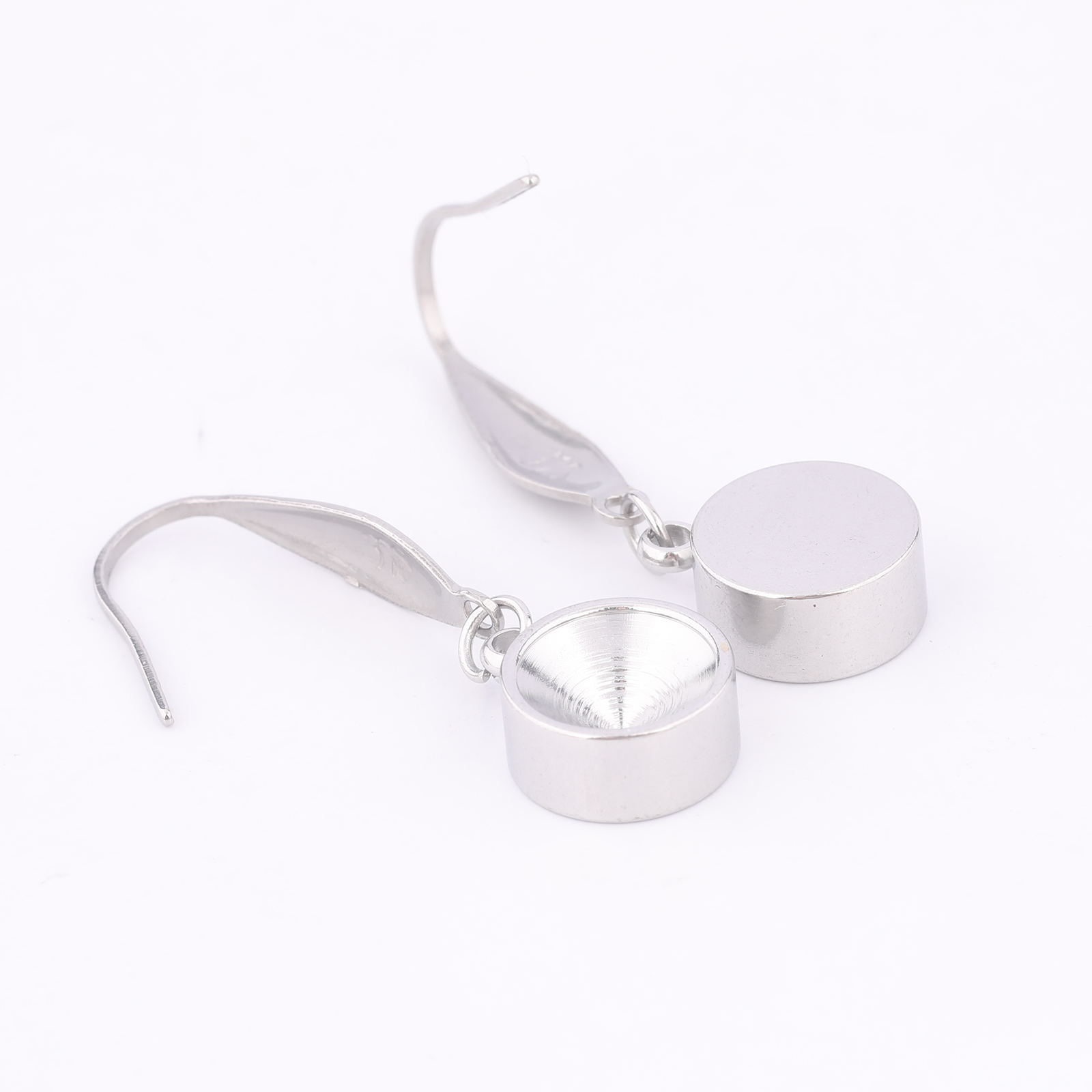 10개 스테인리스 스틸 귀걸이 세팅 베젤 블랭크 (ss - Jewelry Making Stones 리뷰 및 가격