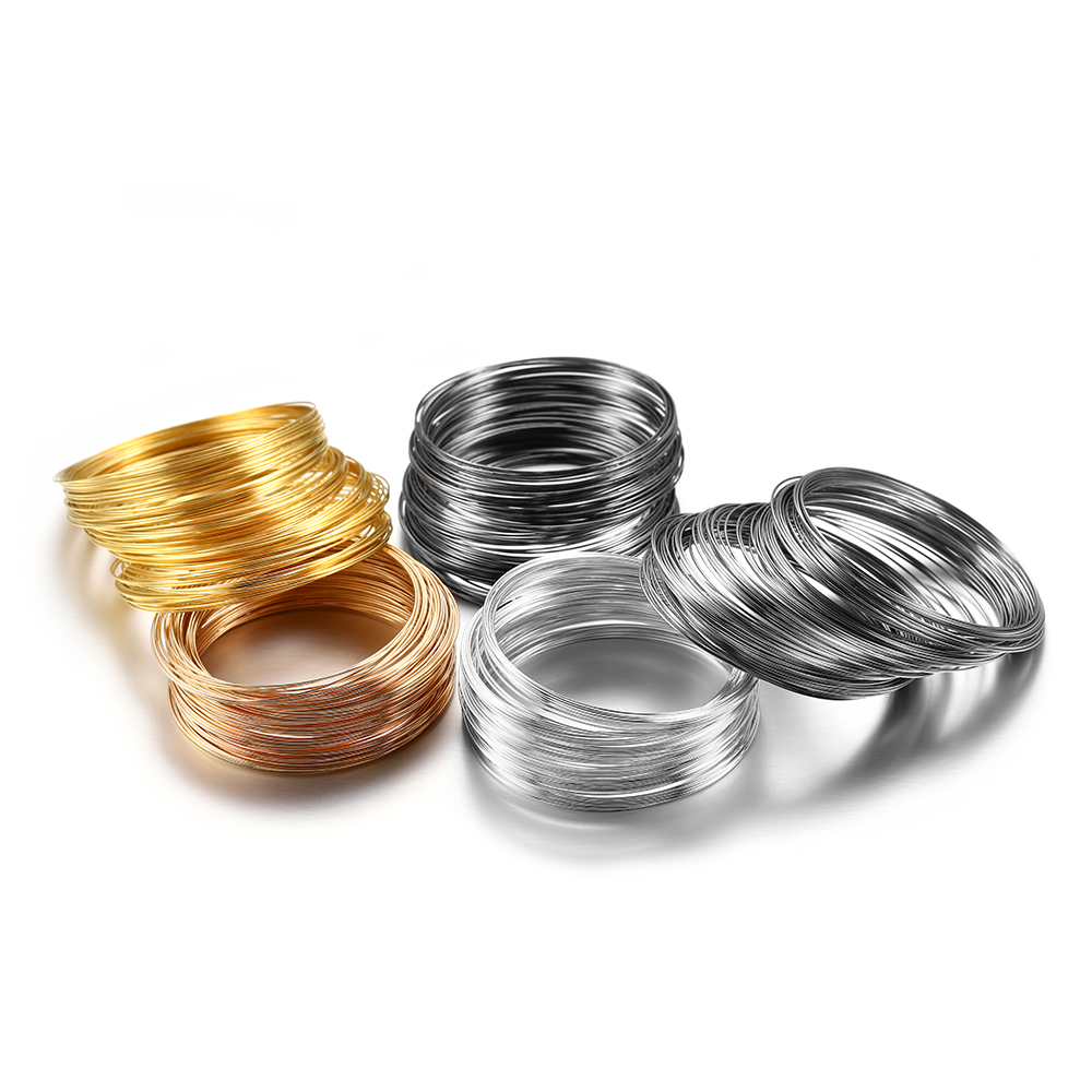 100 루프/로트 0.6mm 실버 골드 브론즈 메모리  - Memory Wire Bracelet 리뷰 및 가격
