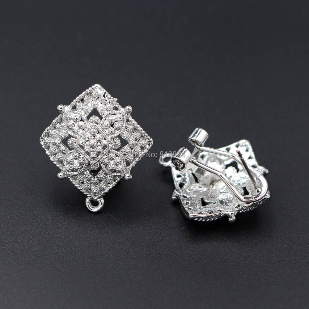 루프 행어 중공 사각형 모양 베이스 귀걸이 포스트, D - Jewelry Making Dubai 리뷰 및 가격
