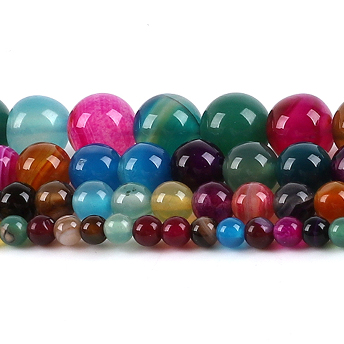 천연 마노석 비즈 화려한 원형 루즈 스페이서 비즈 쥬얼 - Jewelry Making Stones 리뷰 및 가격