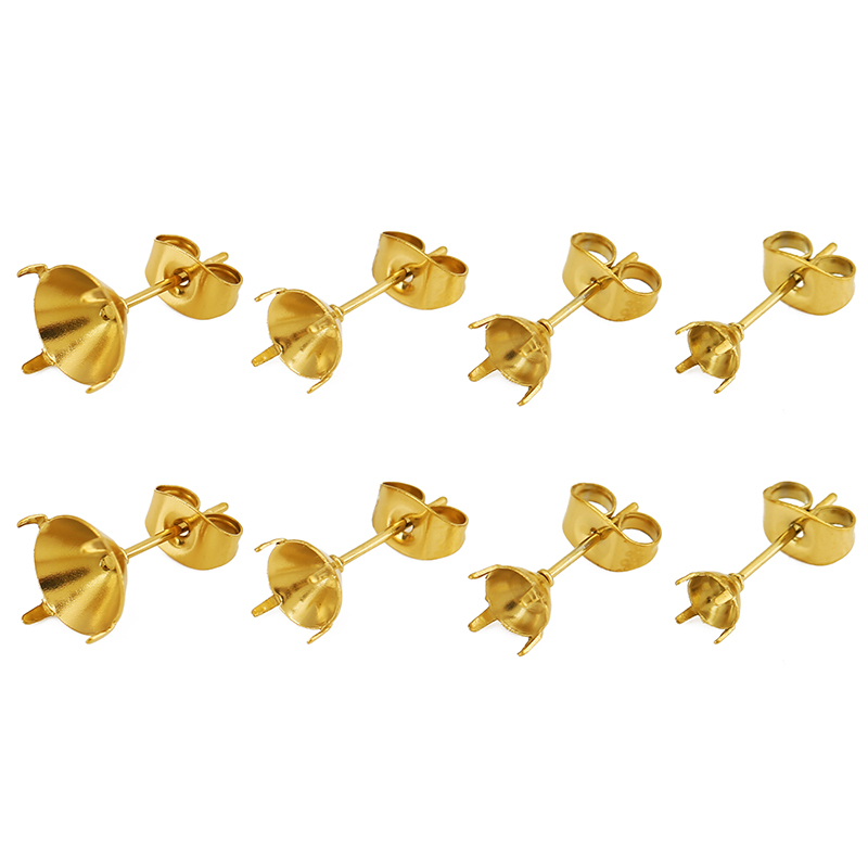 20개 PVD 변색없는 스테인레스 스틸 귀걸이 세팅 5 - Jewelry Making Stones 리뷰 및 가격