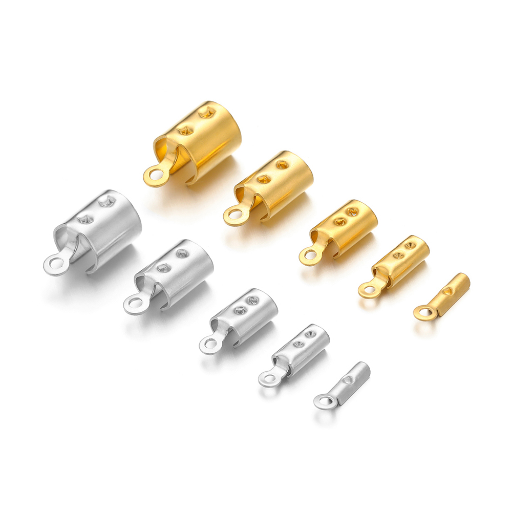 50pcs 스테인레스 스틸 고품질 크림프 엔드 비즈 모 - Jewelry Making Equipment 리뷰 및 가격