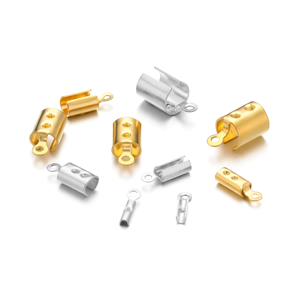 50pcs 스테인레스 스틸 고품질 크림프 엔드 비즈 모 - Jewelry Making Equipment 리뷰 및 가격