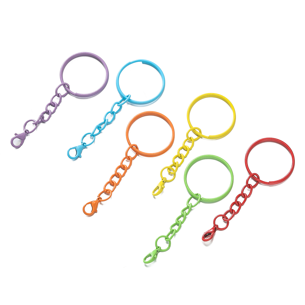 5 개/몫 25mm 컬러 스플릿 링 Keyfob 참 키 - Jewelry Making Kit For Beginners 리뷰 및 가격