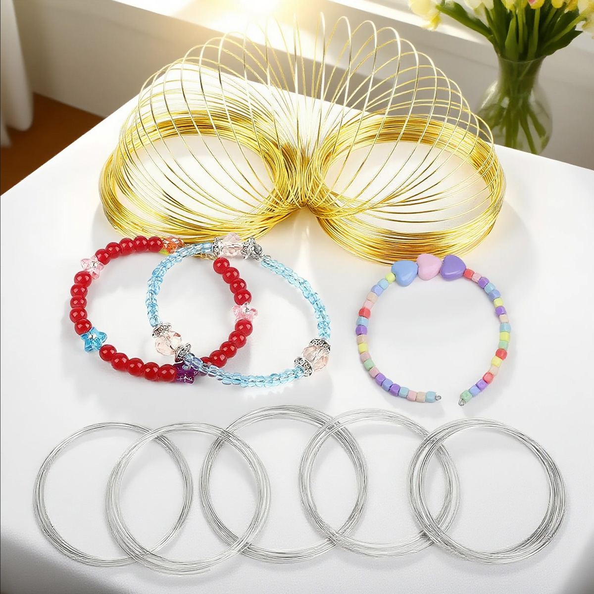 0.6mm 스테인리스 메모리 와이어 코일 100루프 팔 - Memory Wire Bracelet 리뷰 및 가격