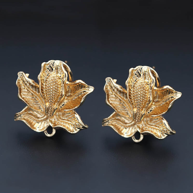 10쌍 클립 귀걸이 포스트, 루프 행거, 속이 빈 꽃  - Jewelry Making Dubai 리뷰 및 가격