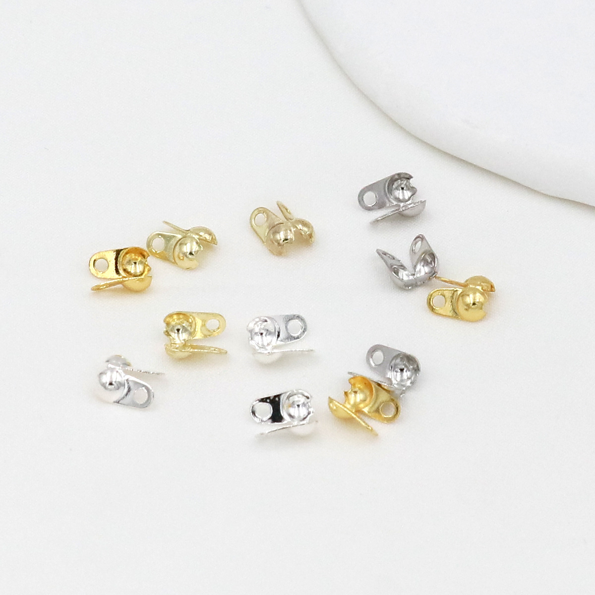 18K 금도금 칼로트 비드 팁 매듭 커버 크림프 엔드  - Jewelry Making Knots 리뷰 및 가격