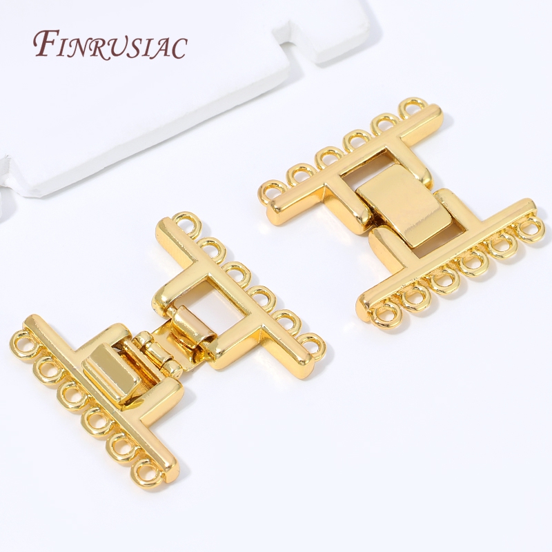 18K 금도금 멀티 스트랜드 클래스프 커넥터 직사각형  - Jewelry Making Gold 리뷰 및 가격
