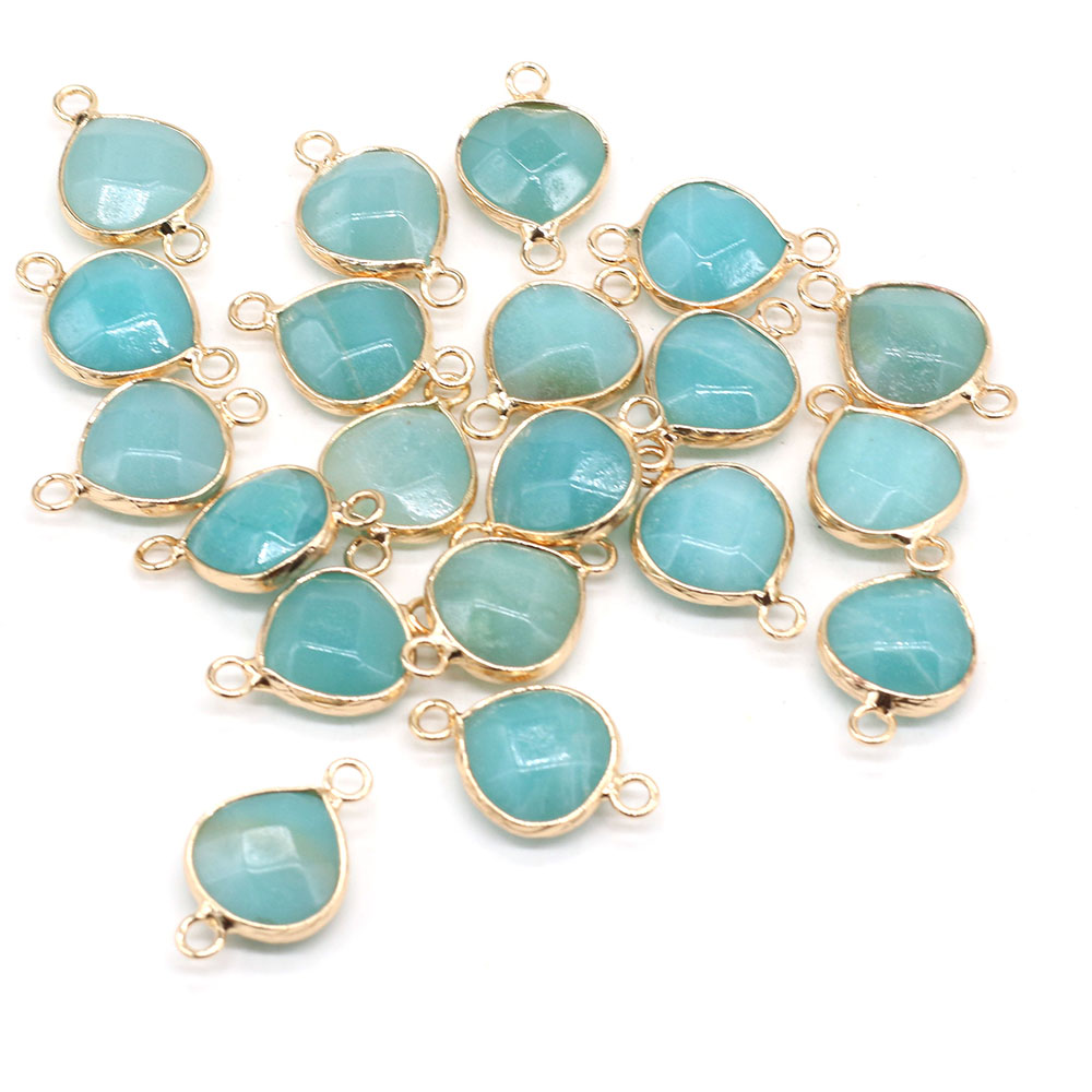 2pcs 천연 돌 커넥터 DIY 여성을위한 뚱뚱한 워터 - Jewelry Making Stones 리뷰 및 가격