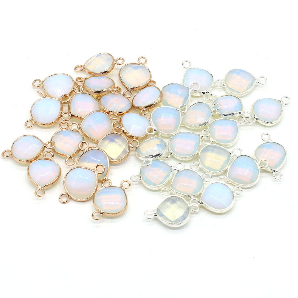 2pcs 천연 돌 커넥터 DIY 여성을위한 뚱뚱한 워터 - Jewelry Making Stones 리뷰 및 가격