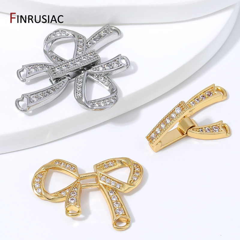 18K 금도금 황동 속이 빈 리본 보우 커넥터 클라스프 - Jewelry Making Gold 리뷰 및 가격