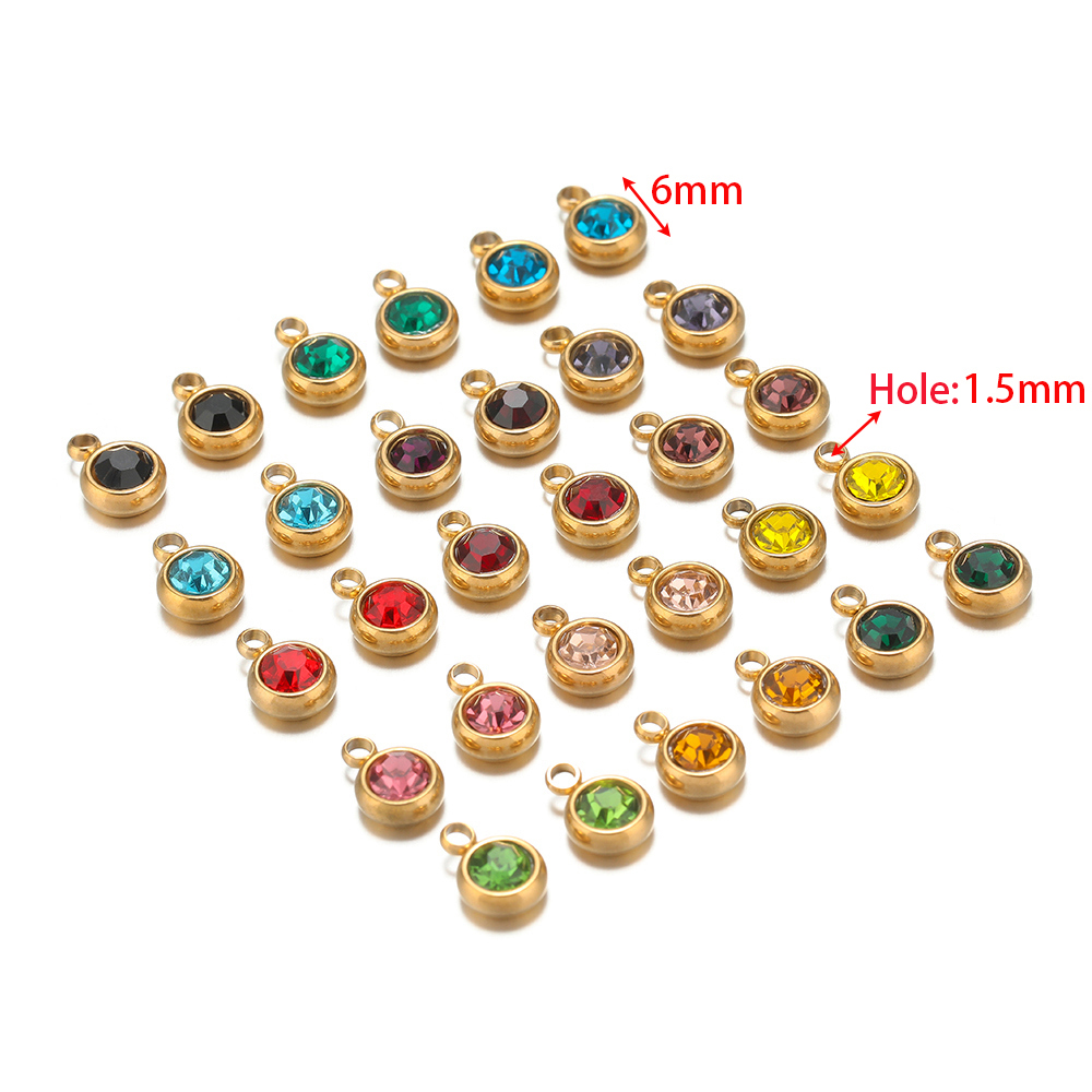 20개 지르콘 비즈 펜던트 스테인리스 스틸 12개월 탄 - Jewelry Making Stones 리뷰 및 가격