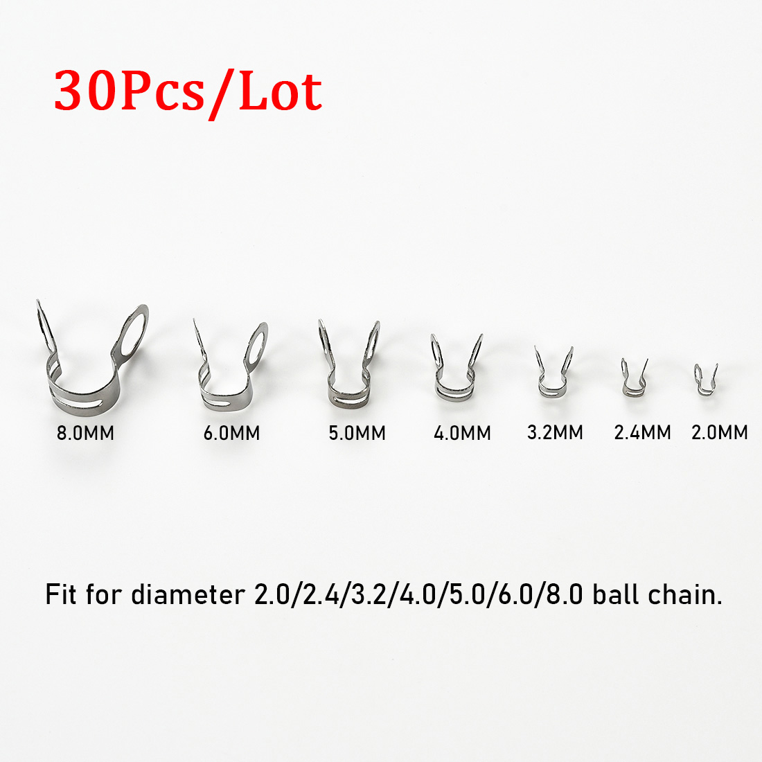 30Pcs 스테인레스 스틸 볼 체인 커넥터 걸쇠 2.0 - Jewelry Making Knots 리뷰 및 가격