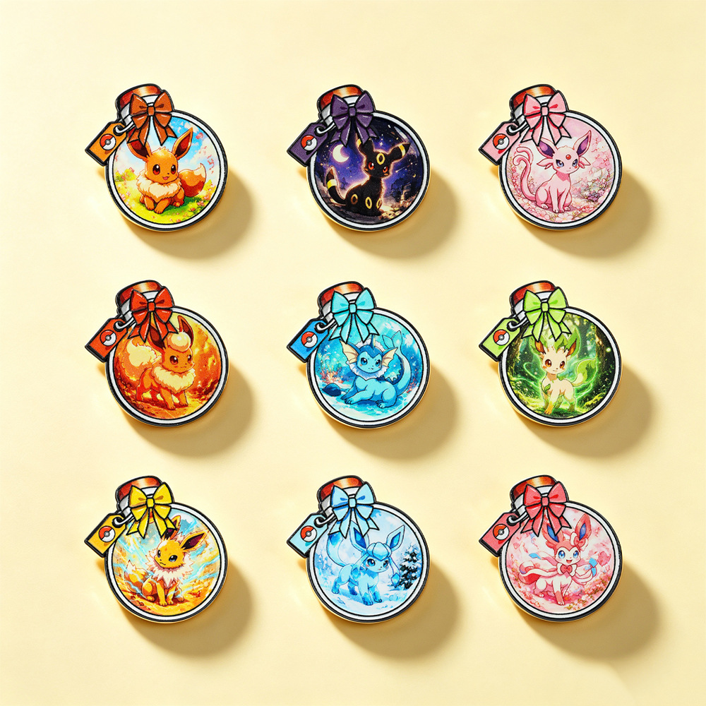 귀여운 병 모양의 만화 엘프 애완 동물 에나멜 핀 9P - Jewelry Making Metals 리뷰 및 가격