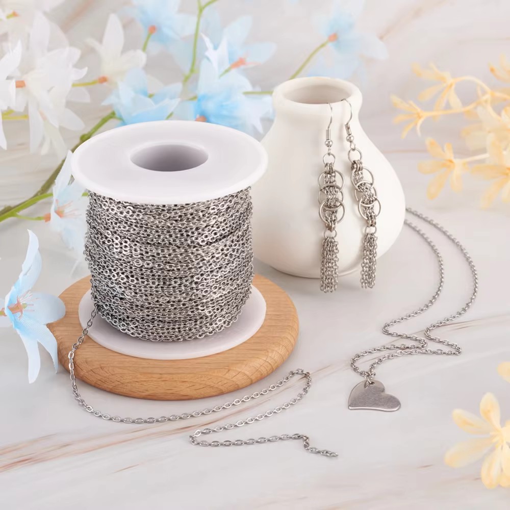 PandaHall 50m/롤 스테인레스 스틸 케이블 체 - Chain Roll Cable 리뷰 및 가격