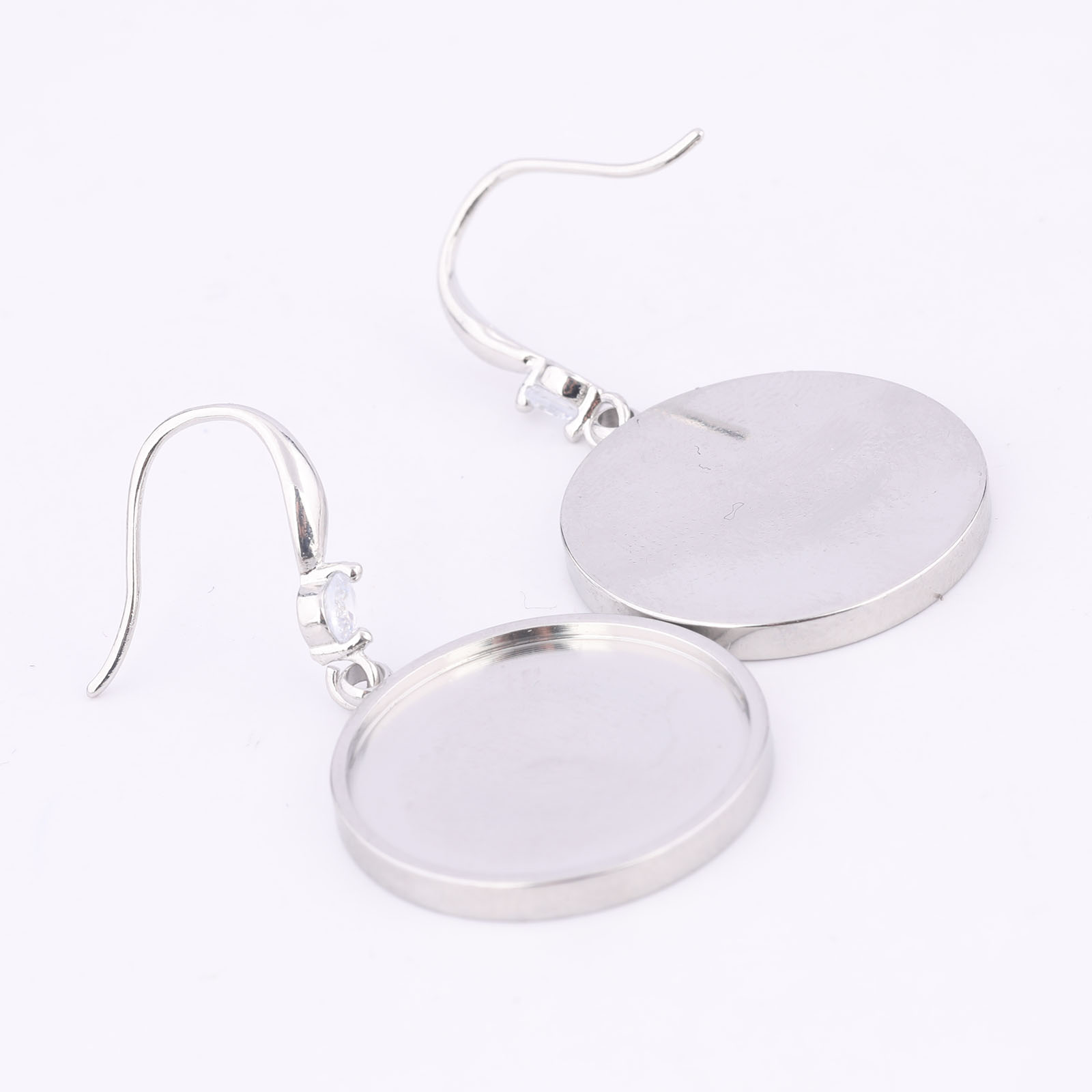 6개 스테인리스 스틸 20mm 카보숑 귀걸이 베젤 세팅 - Jewelry Making Stones 리뷰 및 가격