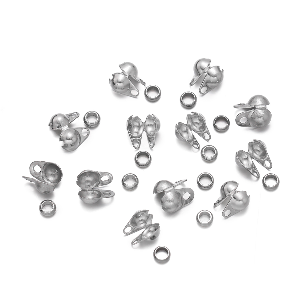 1 세트 스테인레스 스틸 크림프 비드 팁 매듭 커버 D - Jewelry Making Knots 리뷰 및 가격