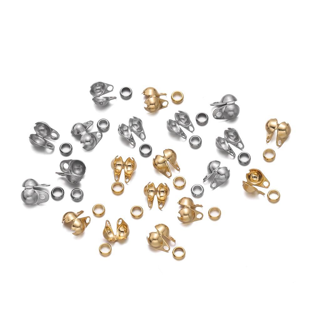 1 세트 스테인레스 스틸 크림프 비드 팁 매듭 커버 D - Jewelry Making Knots 리뷰 및 가격