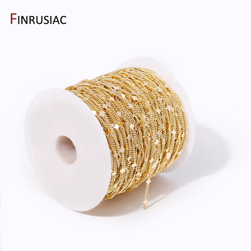 금 도금 황동 스팽글 케이블 체인, 쥬얼리 제작 용품, - Chain Roll Cable 리뷰 및 가격