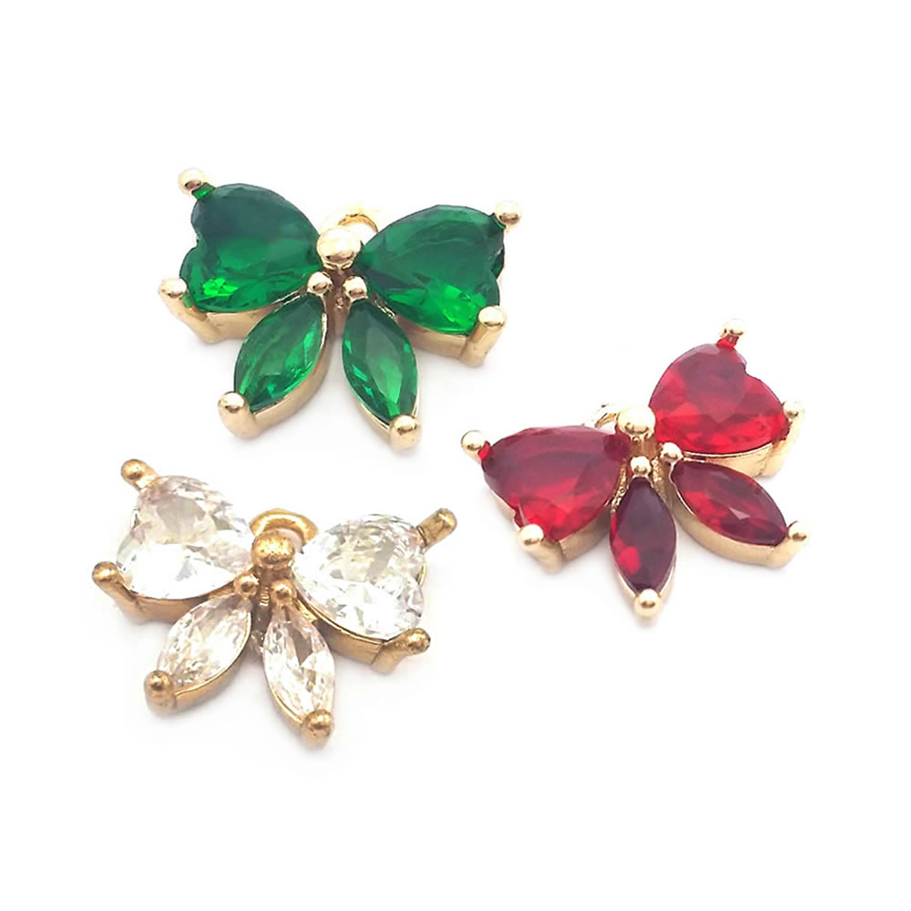 18K 골드 컬러 황동 지르콘 보우 매듭 참 펜던트 목 - Jewelry Making Knots 리뷰 및 가격