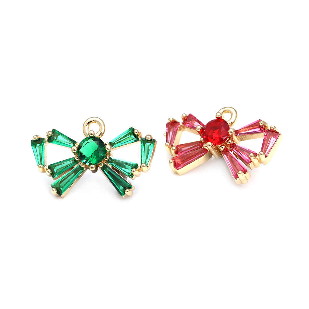 18K 골드 컬러 황동 지르콘 보우 매듭 참 펜던트 목 - Jewelry Making Knots 리뷰 및 가격