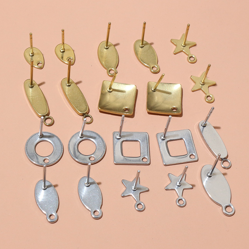 20pcs 스테인레스 스틸 공예 귀걸이 스터드 기하학적 - Jewelry Making Metals 리뷰 및 가격