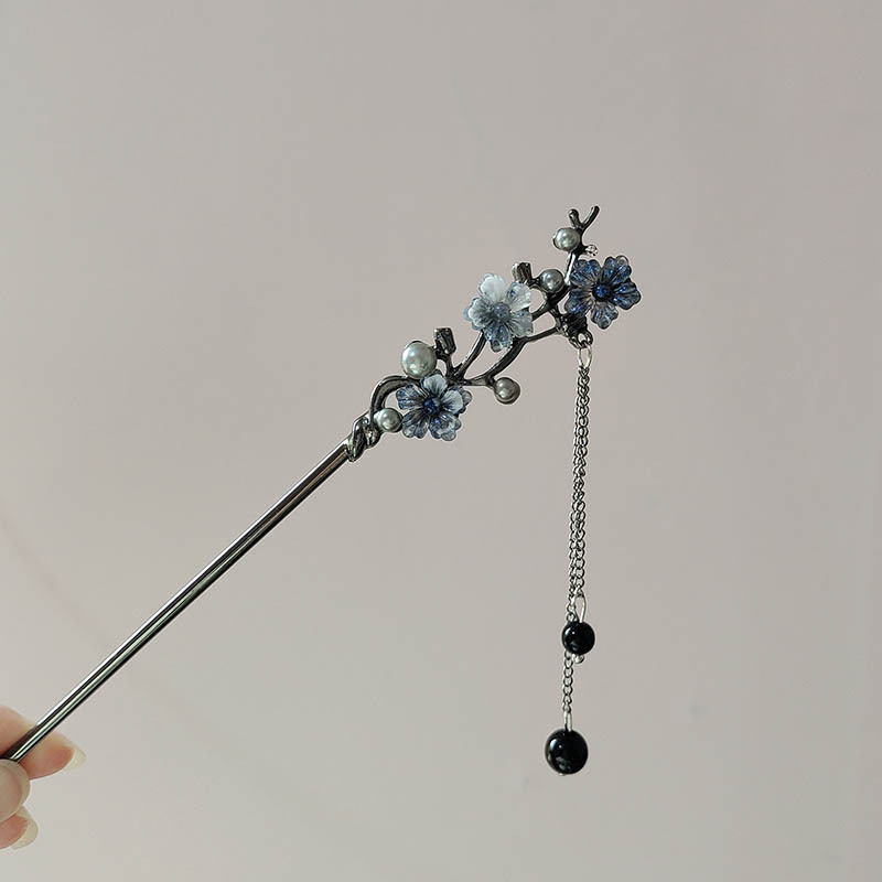 클래식 헤어 스틱 젓가락 잉크 컬러 꽃 금속 프린지 헤 - Jewelry Making Metals 리뷰 및 가격