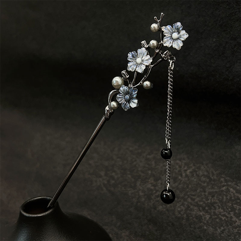 클래식 헤어 스틱 젓가락 잉크 컬러 꽃 금속 프린지 헤 - Jewelry Making Metals 리뷰 및 가격