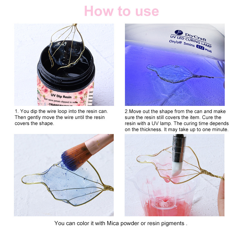 40/100/200g UV 딥 레진 접착제 (와이어 플 - Jewelry Making At Home 리뷰 및 가격