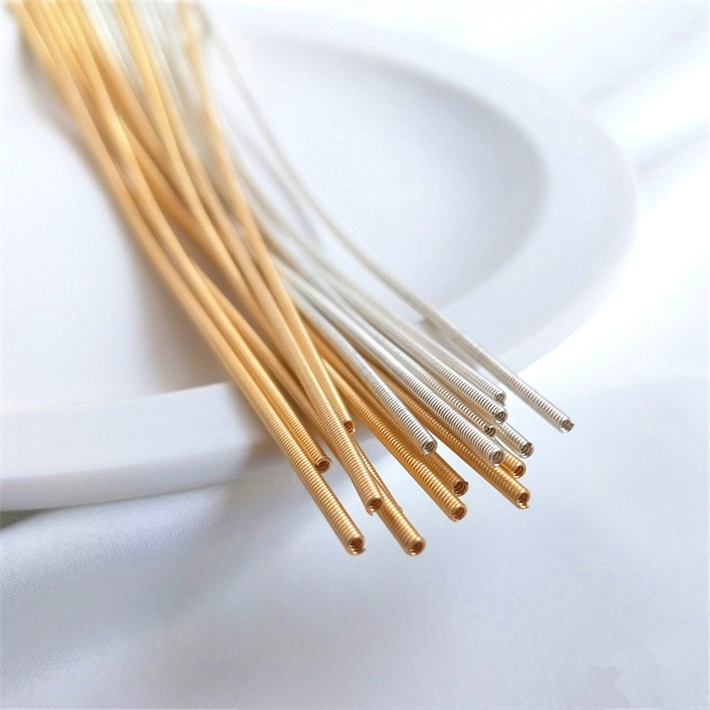 14K 골드 도금 진짜 금색과 은색 소프트 스프링 슬리 - Memory Wire Bracelet 리뷰 및 가격